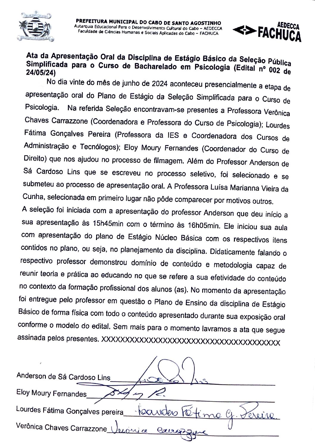 prova prática da seleção simplificada edital 002/2024