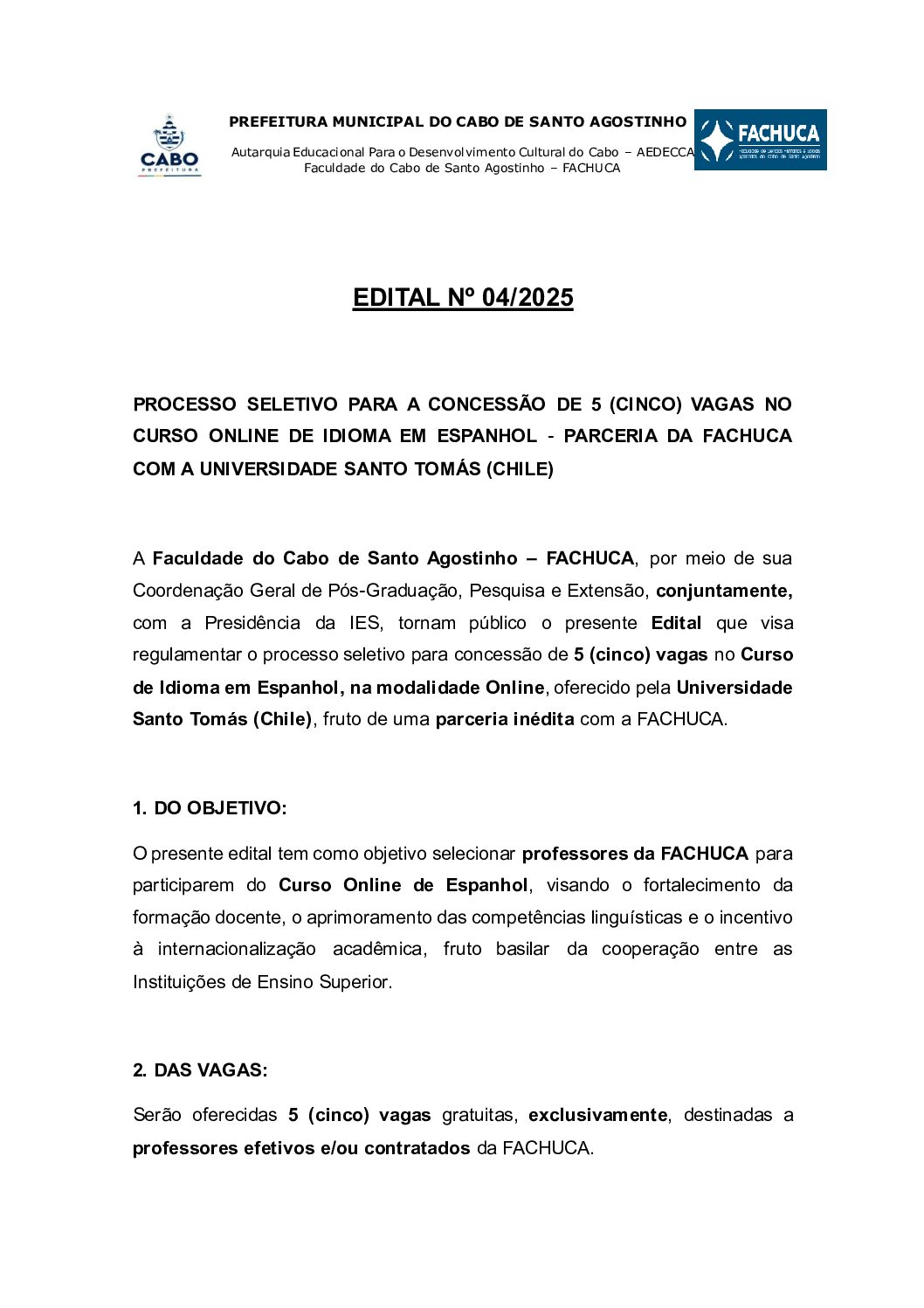 EDITAL Nº 04/2025