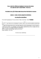 ANEXO IV – MODELO DE DECLARAÇÃO DE DEFICIÊNCIA