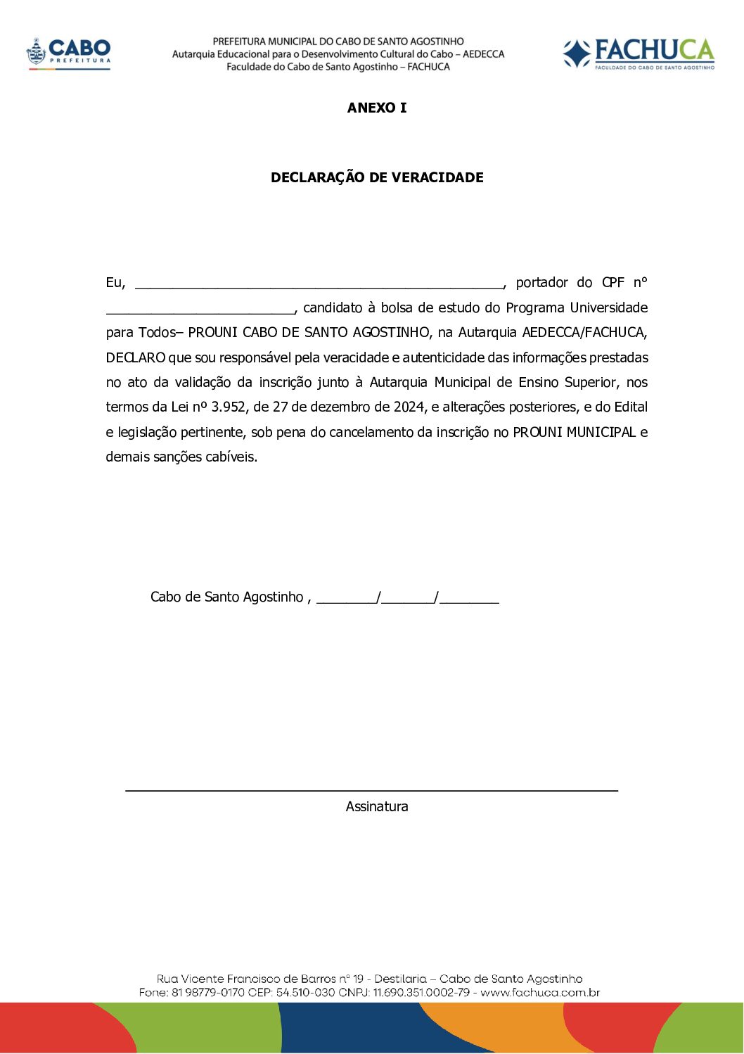 ANEXOS DO EDITAL PROUNI – 2026.2